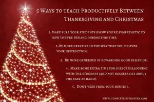 Read more about the article How to Teach Productively Between Thanksgiving and Christmas