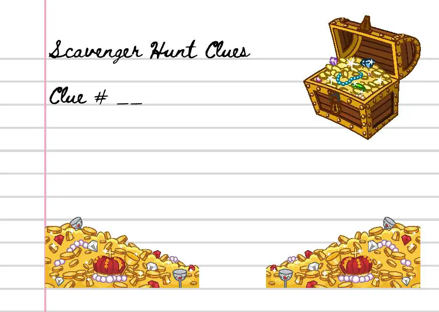 scavenger hunt clue cards